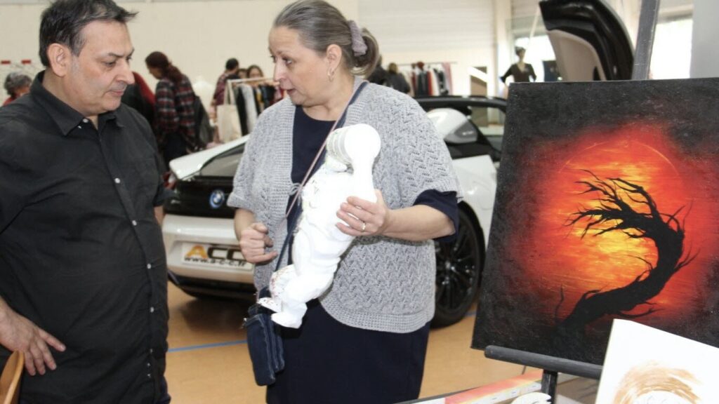 Rosie au salon des artistes. Rosie au salon des artistes.