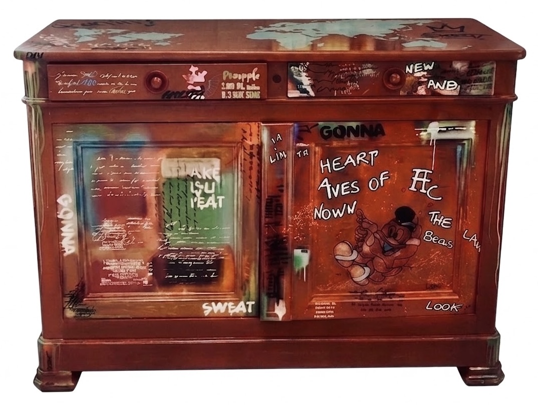 Un buffet rénové et customisé.